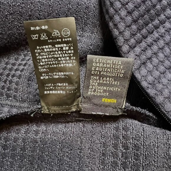 Fendi Navy Blue Silver Crystal Detail Sheath Dress $1750 - Picture 13 of 17